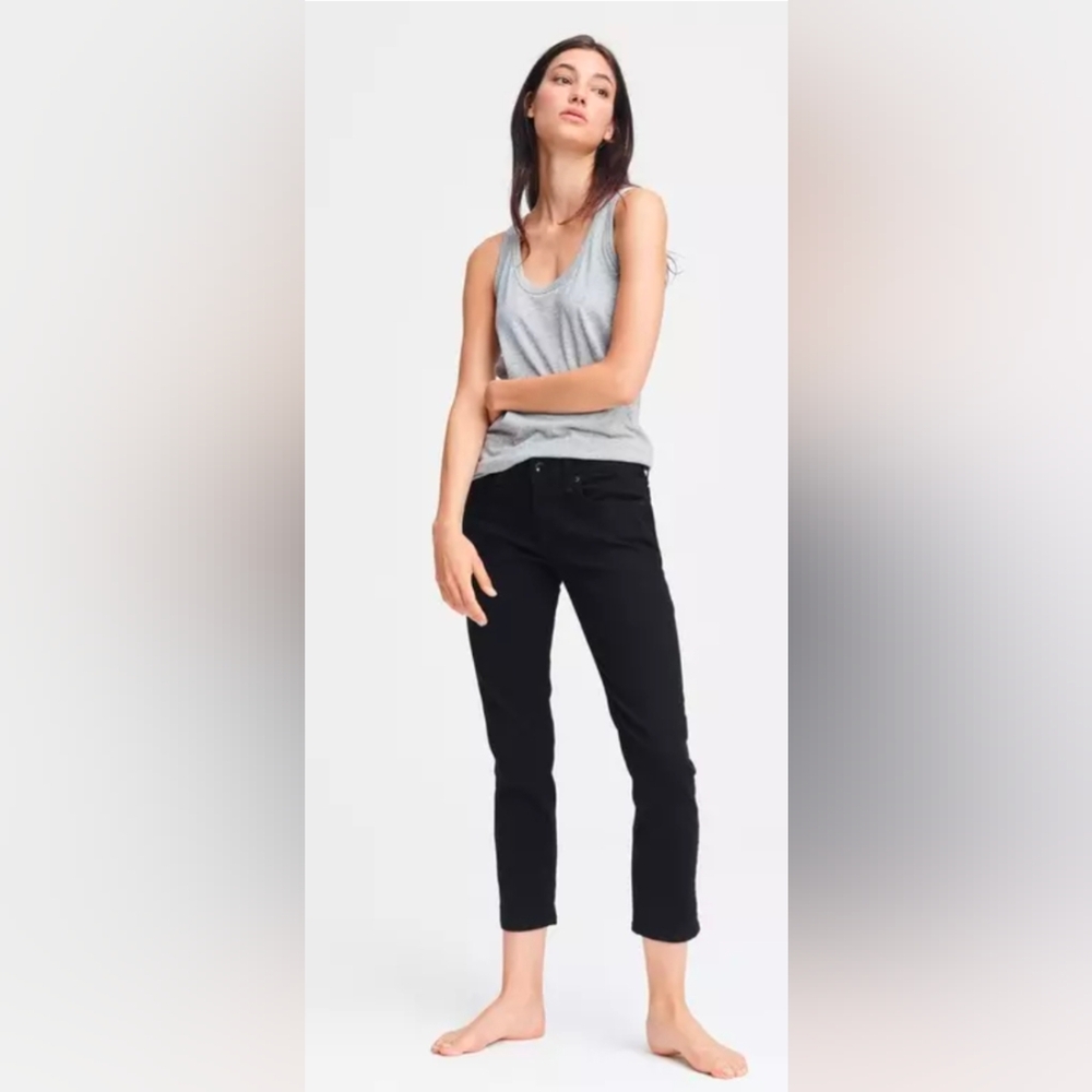Rag & Bone Black Dre Low Rise Slim Boyfriend Jeans